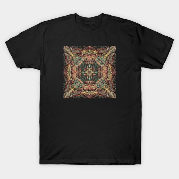 Nature tones mandala T-Shirt by KolibriPrints